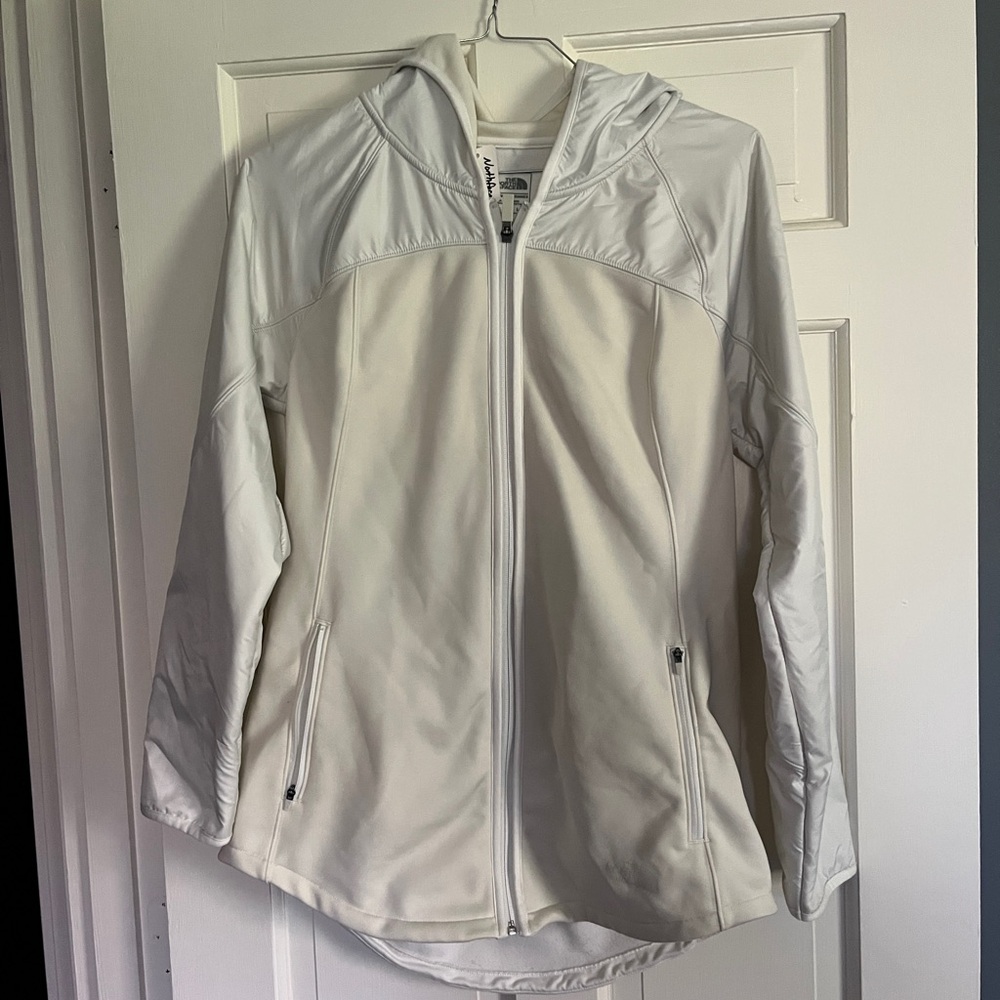 Women's North Face White Hooded Jacket
